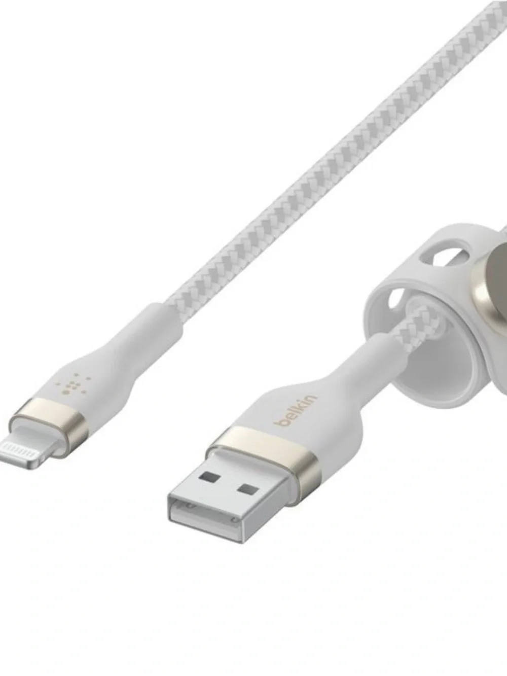 Brand new- belkin White and Gold Braided Lightning to USB Cable